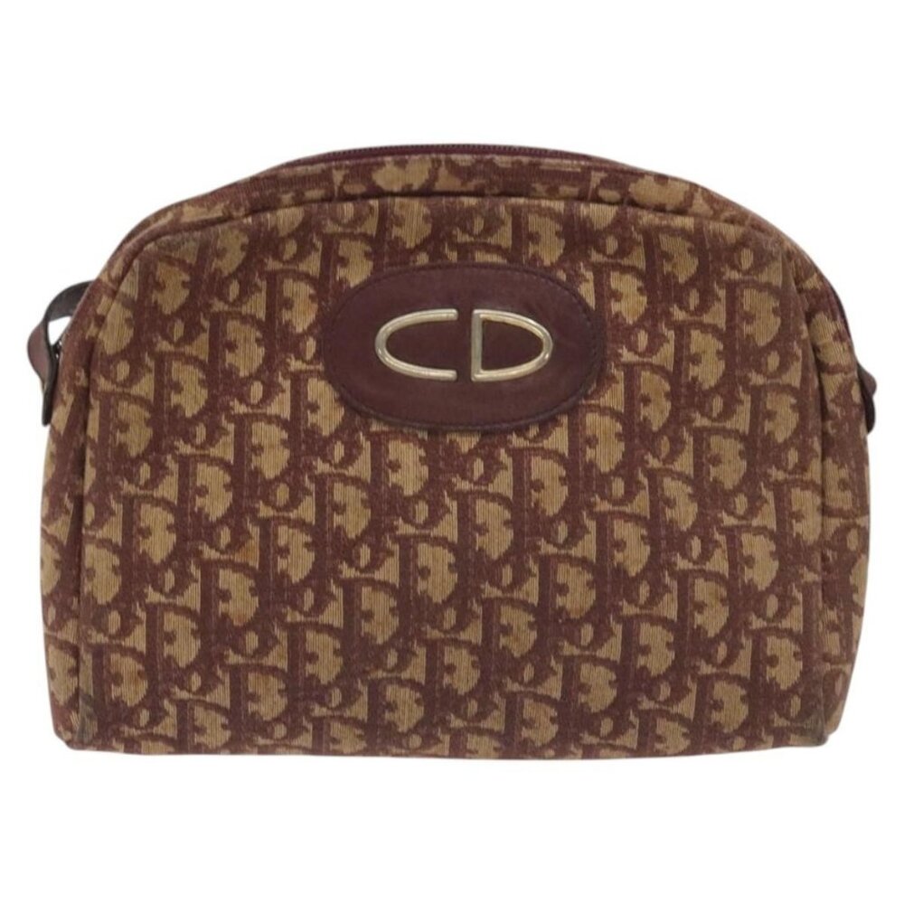Authentic Christian Dior Trotter Canvas Shoulder Bag Red - Picture 5 of 16